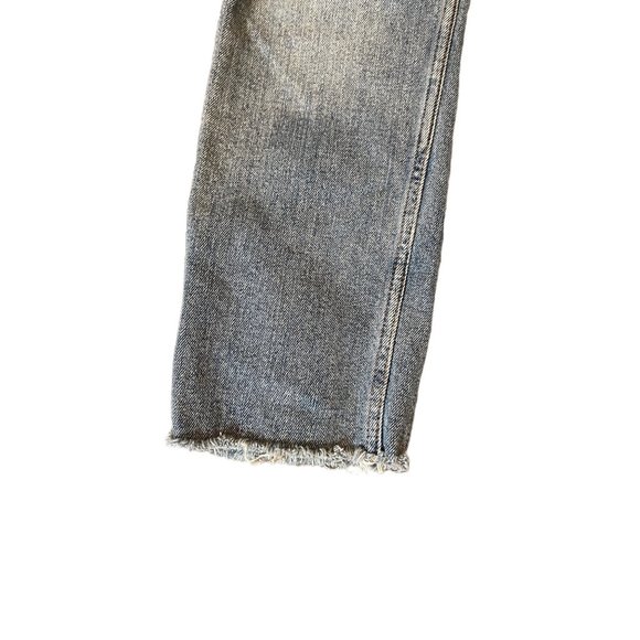 Denim & Co Blue High Rise Jeans Distressed Leg Cuffs Size 6 - Picture 5 of 6